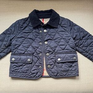 Burberry Navy Quilted Kids Jacket- 12mos